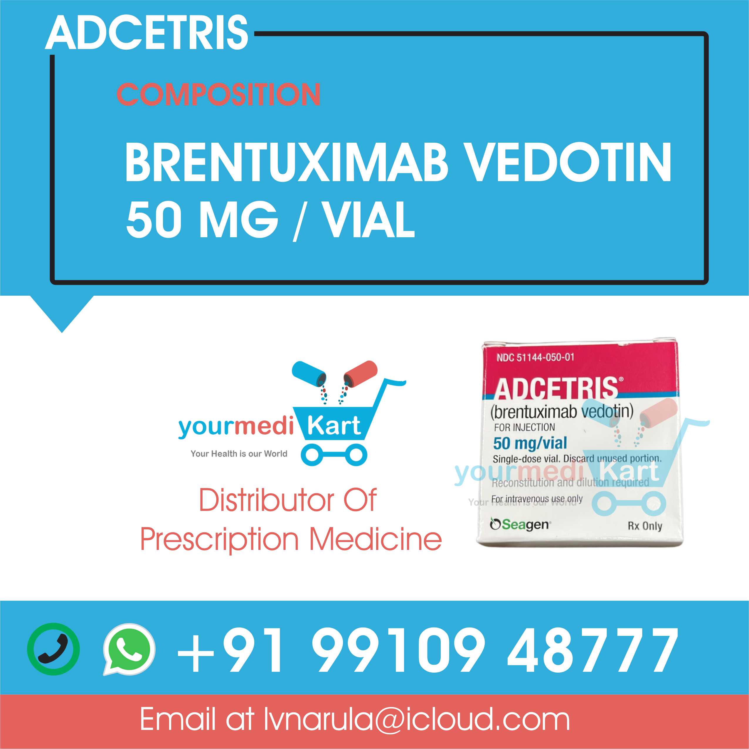 adcetris 50 mg price and cost in india